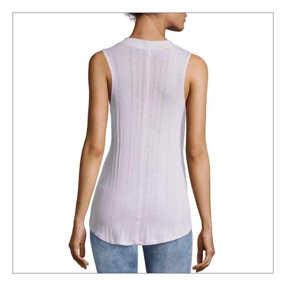 Free People 'Faye' Ribbed Keyhole Tank - Picture 4 of 5